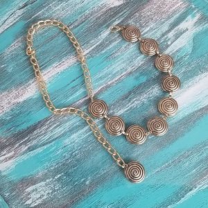 Gold Swirl Circle Belt